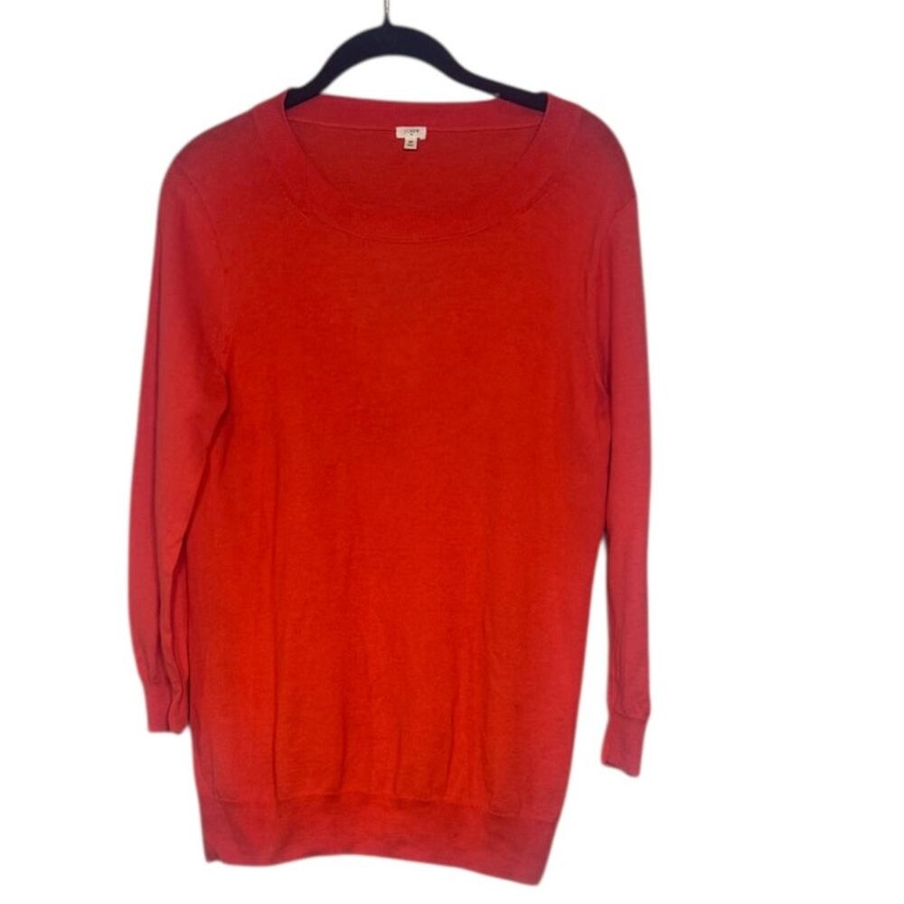 J Crew orange sweater M, minimalist, preppy, old money‎